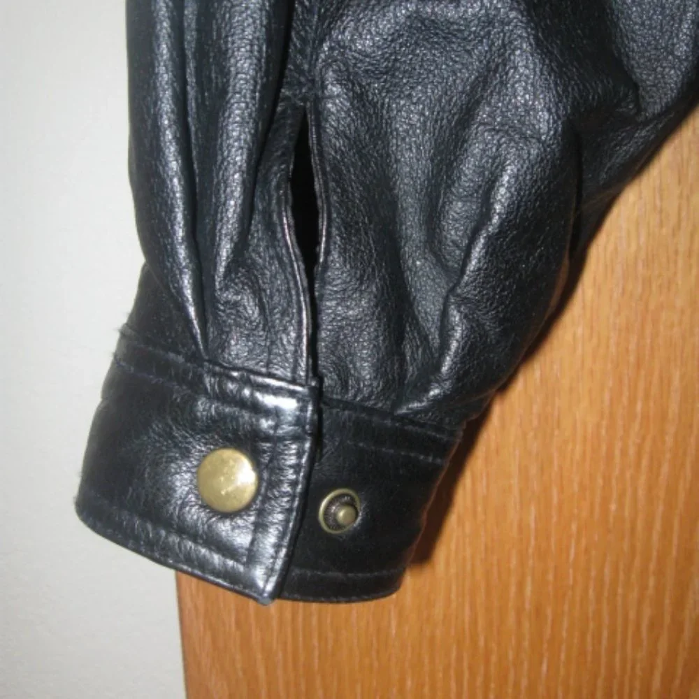 Greg Bell Black Leather Coat